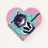 Carnet Cute Kitten rose & bleu (Devant)