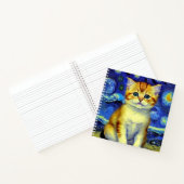 Carnet Cute Kitten Starry Night Van Gogh (Intérieur)