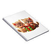 Carnet **Cute Kittens Fighting Over a Gift – Funny Christ (Côté Droit)