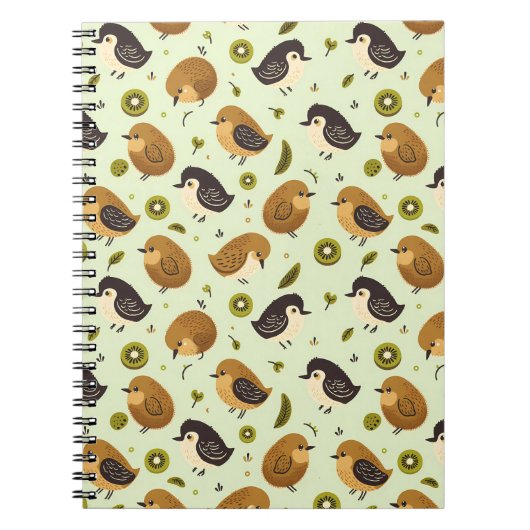 Carnet Cute Kiwi Birds Motif (Devant)