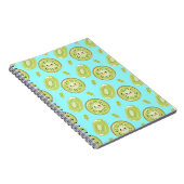 Carnet Cute Kiwi Blue Fruit Summer Fresh Kawaii Pattern (Côté Droit)