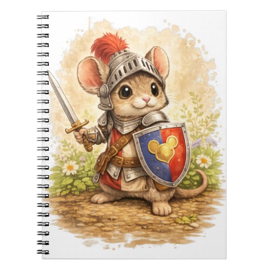 Carnet Cute Knight Mouse Spiral Notebook (Devant)