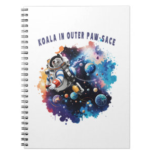 Carnet Cute Koala dans l'espace extra-atmosphérique, astr
