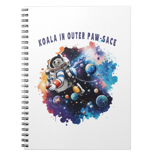 Carnet Cute Koala dans l'espace extra-atmosphérique, astr (Devant)