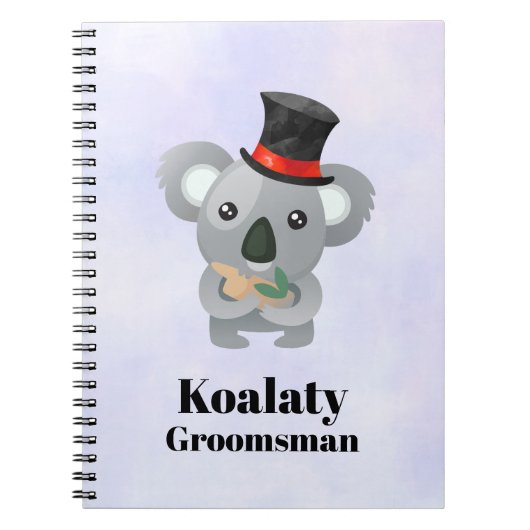 Carnet Cute Koala Pun Koalaty Groomsman (Devant)