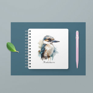 Carnet Cute Kookaburra sur une branche, personnalisé