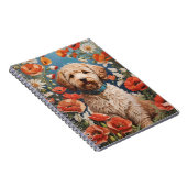 Carnet Cute Labradoodle Daisy Et Fleur De Pavot (Côté Droit)