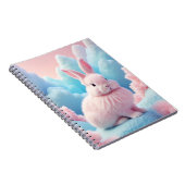 Carnet Cute Lapin Rose Coton Bonbons Nuages (Côté Droit)