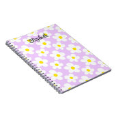 Carnet Cute lavender marguerites rétro (Côté Droit)