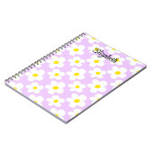 Carnet Cute lavender marguerites rétro (Côté gauche)