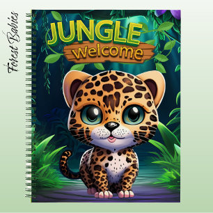 Carnet Cute Léopard Jungle Bienvenue Kitty Chat faune 🐆
