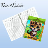 Carnet Cute Leopard Kitty Chat Safari Jungle Animal