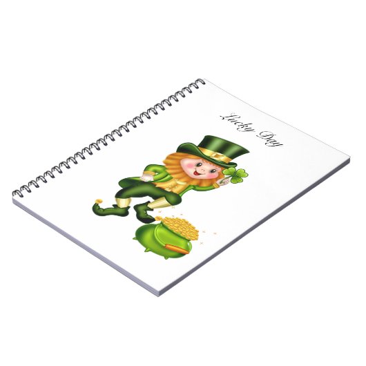 Carnet Cute leprechaun & pot d'or (Côté gauche)