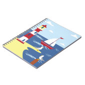 Carnet Cute Lighthouse and Boat Seaside Art (Côté gauche)