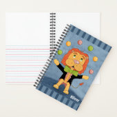 Carnet Cute Lion Juggler Kid Personalized Spiral Notebook (À l'intérieur)