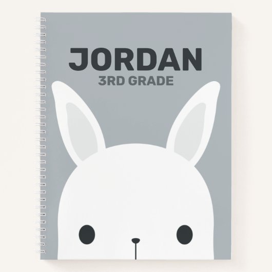 Carnet Cute Little Bunny Rabbit with Personalized (Devant)