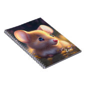 Carnet Cute little mouse in a flower meadow, custom  (Côté Droit)