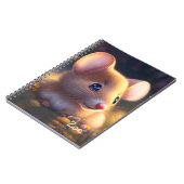 Carnet Cute little mouse in a flower meadow, custom  (Côté gauche)