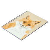 Carnet Cute Little Red Fox - transparent sur beige. (Côté gauche)