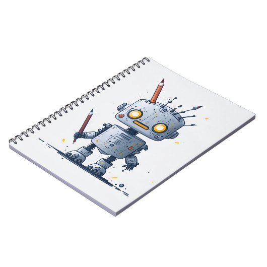 Carnet cute little robot IA and books 2 (Côté gauche)