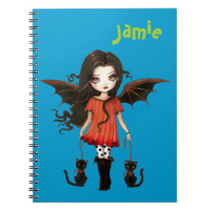 Carnet Cute Little Vampire avec chats Personnalisé
