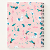 Carnet Cute llama alpaca rose turquoise illustration moti (Dos)
