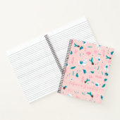Carnet Cute llama alpaca rose turquoise illustration moti (Intérieur)