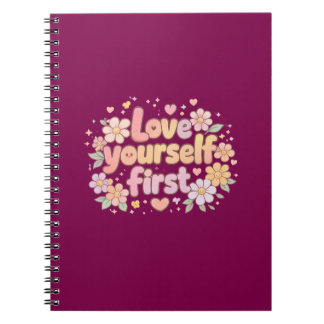 Carnet Cute Love Yourself Floral Quote Design | Gift Bag