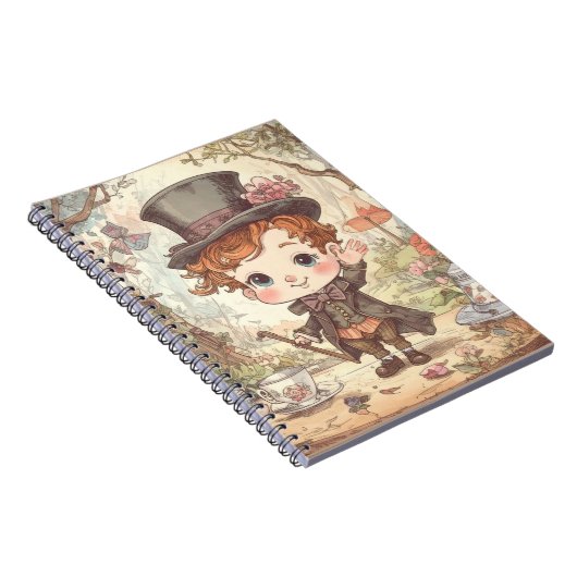 Carnet Cute Mad Hatter Whimsical Wonderland Woodland Art (Côté Droit)