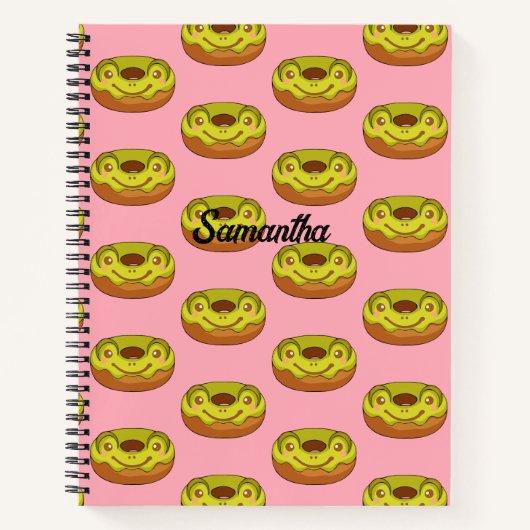 Carnet Cute Matcha Grenouille Donut (Devant)