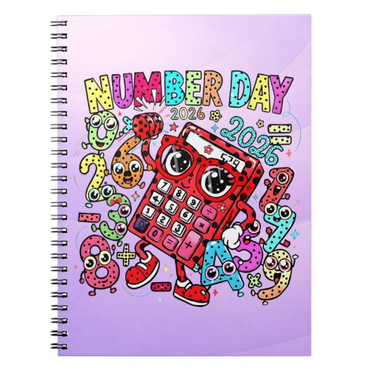 Carnet Cute Maths Number Day Notebook for Primary School (Devant)