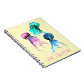 Carnet Cute méduse trio aquarelle art (Côté Droit)