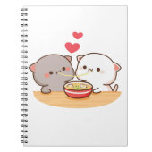 Carnet Cute Mochi Peach Cat (Devant)