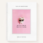 Carnet Cute Modern Custom Frame Photo Gift Monogram (Devant)