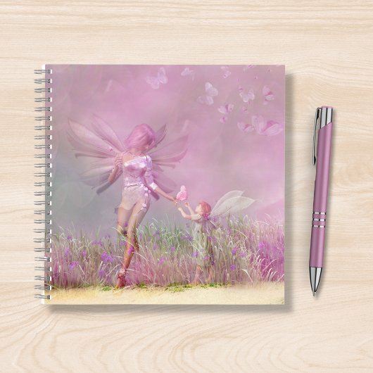 Carnet Cute Moderne Fées Papillons Rose Girls