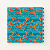 Carnet Cute Motif de natation Goldfish & Water (Dos)