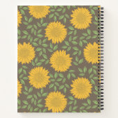 Carnet Cute Motif de tournesol Recette (Dos)