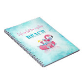 Carnet Cute Mouse Plage élégante (Côté Droit)