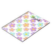 Carnet Cute multi-coloré des marguerites rétro girly jour (Côté gauche)