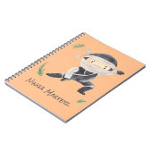 Carnet Cute Ninja Warrior - Enfants Nom Personnalisé (Côté gauche)