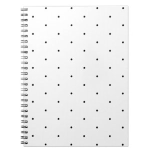 Carnet Cute noir blanc pois minuscule élégant motif