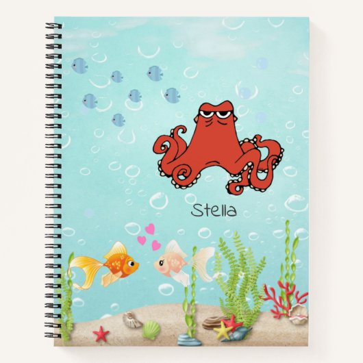 Carnet Cute Octopus Coloré Sketchbook Enfants (Devant)