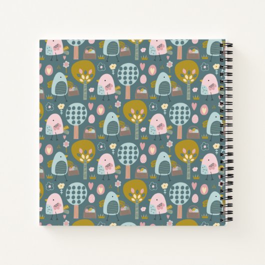 Carnet Cute OEufs de Pâques Poussins Sketchbook Personnal (Dos)