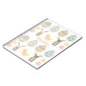 Carnet Cute Oeufs Pastel Personnalisés Lapin de Pâques (Côté gauche)