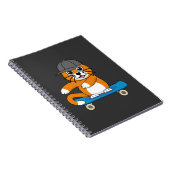 Carnet Cute Orange Chat sur Skateboard Cartoon (Côté Droit)
