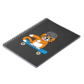 Carnet Cute Orange Chat sur Skateboard Cartoon (Côté gauche)