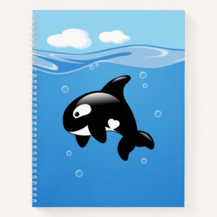 Carnet Cute Orca Whale en Océan