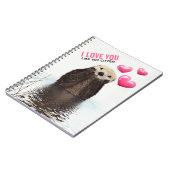 Carnet Cute Otter avec Coeurs roses Vous aimez jouer (Côté gauche)