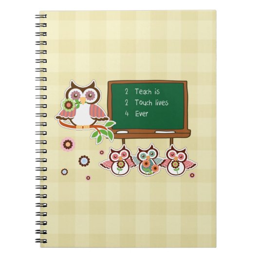 Carnet Cute Owls Professeur Appréciation Cadeau (Devant)