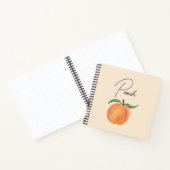 Carnet Cute Painted Peach Fruit Illustration (Intérieur)
